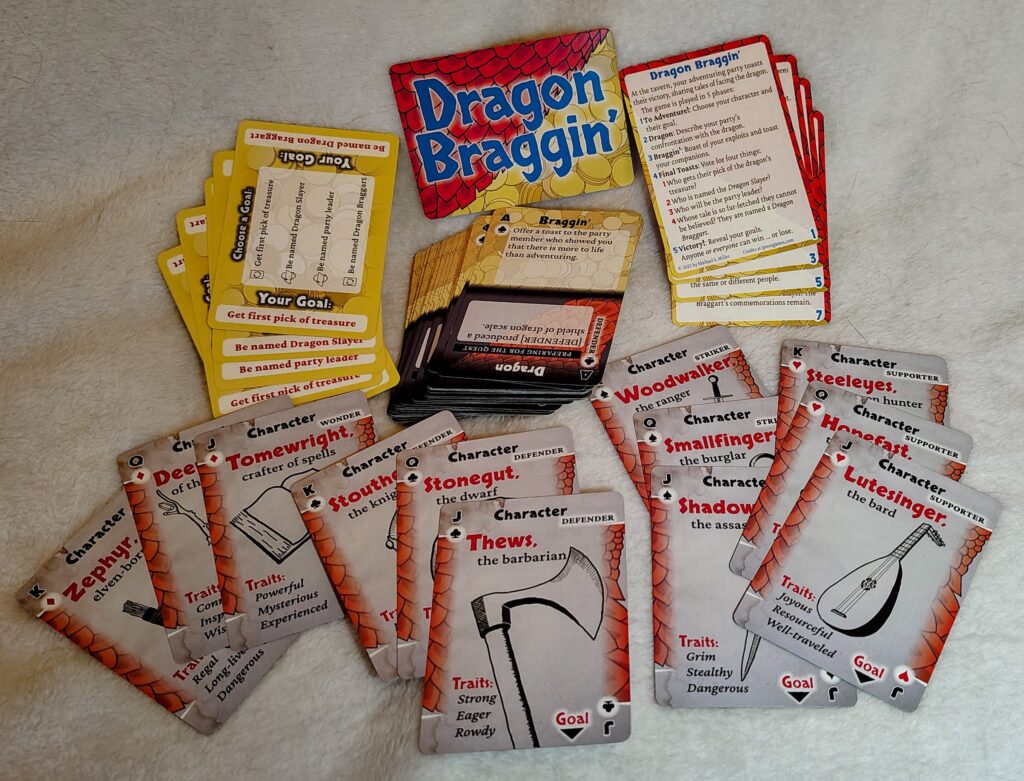 Cards for the game Dragon Braggin'